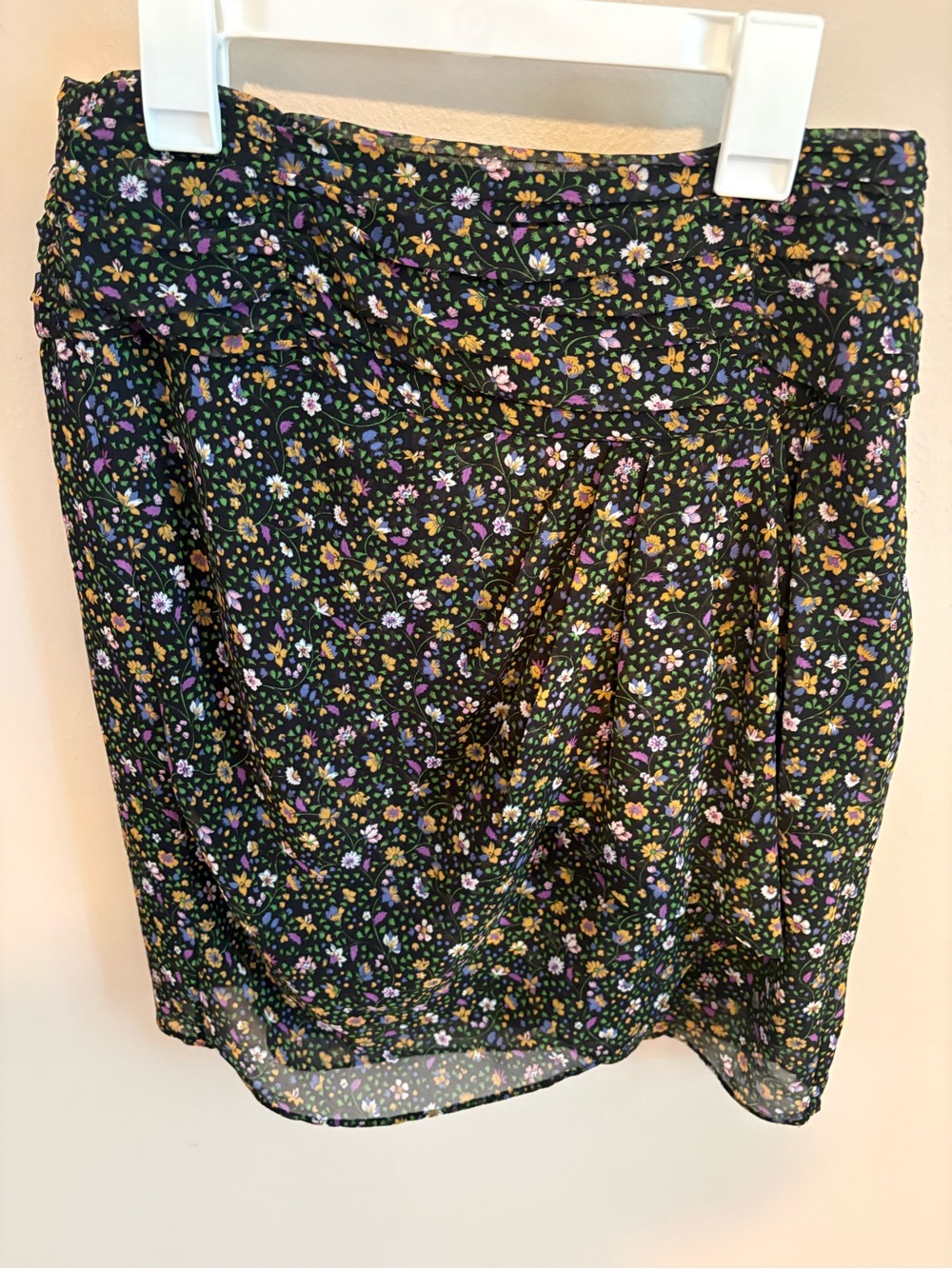 Zara Floral Print Black Mini Skirt